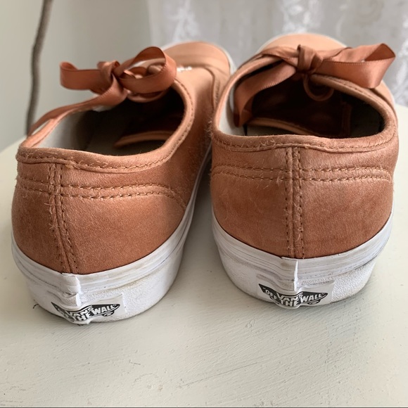 Vans Rose Gold Satin Lux Shoes - Picture 8 of 8